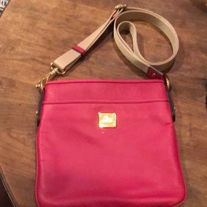 Ralph Lauren Pink Pebbled Leather Crossbody Purse
